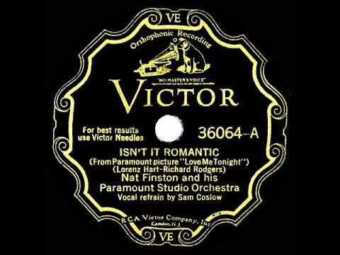 1932 Nat Finston - Isn’t It Romantic (Sam Coslow, vocal)