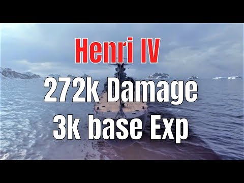 Henri IV T10 French Cruiser | 272k Damage, 3067 Base Exp | World of Warships