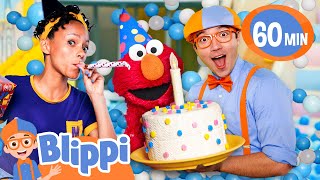 Elmo&#39;s Birthday Surprise with Blippi! Educational @SesameStreet Videos for Kids