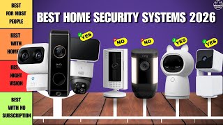 Best NO Subscription Home Security Systems for 2026 (Outdoor/Indoor/Doorbell Cameras)