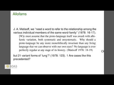 Dr Nathan W. Hill -- Methods in Sino-Tibetan comparative linguistics: the danger of word families