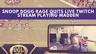 Snoop Dogg &quot;Rage Quits&quot; Madden and leaves with Twitch stream still running... for nearly 8 hours. 😂