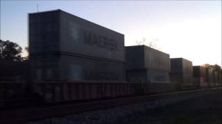 preview picture of video 'CN SD60F Leading CSX Q125 & P3 Horn in Ludowici, GA 1/18/15'