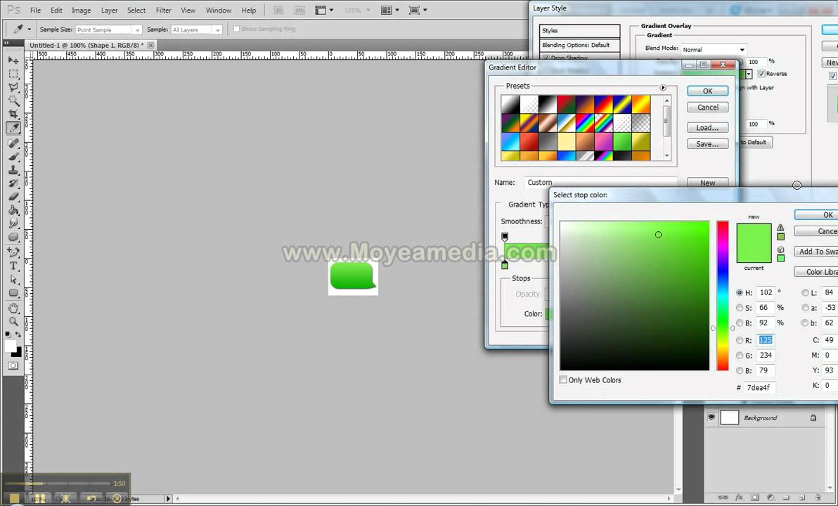 Designing a chat bubble in photoshop