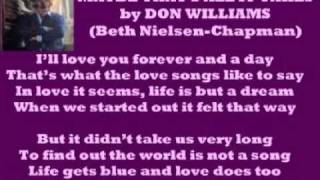 Don Williams - Maybe That's All It Takes ( + lyrics 1989)