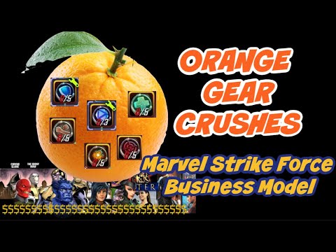 Orange Gear Crush threatens Marvel Strike Force Character Release Business Model