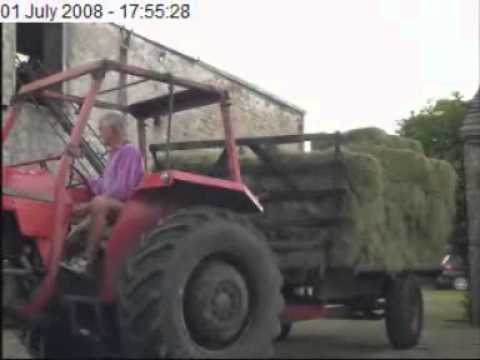 Gathering Hay Bales