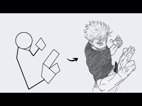 How to draw Gojo Satoru using Red | Easy step by step