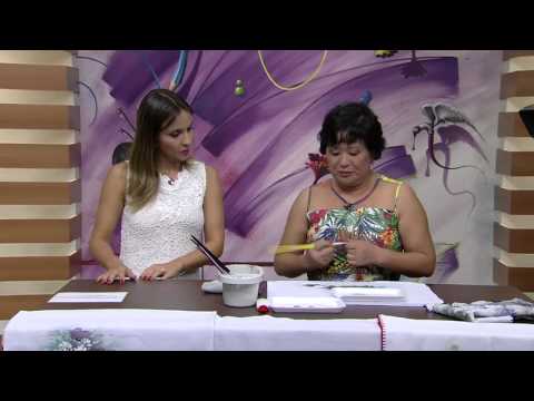 Mulher.com 15/01/2015 Crisantemos com tinta puff por Julia Passerani Parte 1