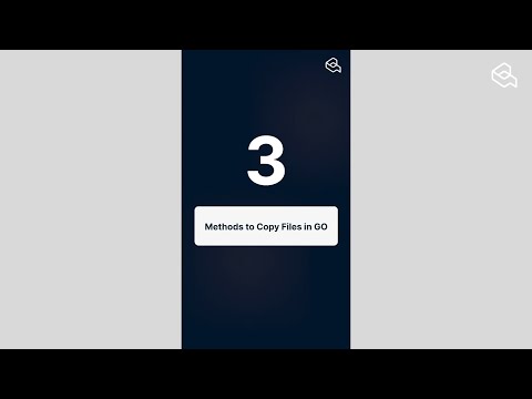 Methods to copy files in Go — tutorial edit
