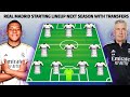 REAL MADRID POTENTIAL STARTING LINEUP WITH TRANSFERS | CONFIRMED TRANSFERS SUMMER 2024 FT MBAPPÈ