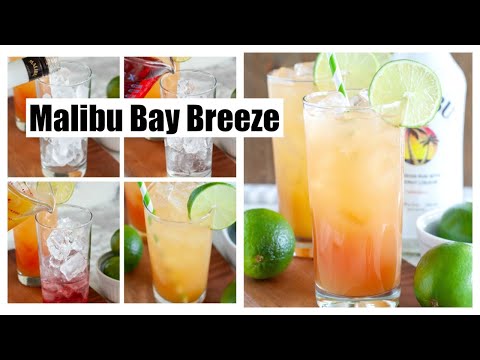 Malibu Bay Breeze // How to make a bay breeze cocktail // How to make Malibu Bay Breeze