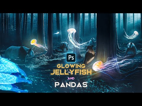 Creating Glowing JELLYFISH & PANDAS In Photoshop! | Photo Manipulation