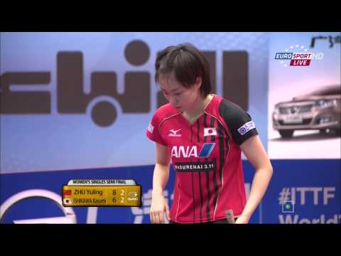 2014美少女石川佳純 VS 朱雨玲（科威特公開賽半決賽）Kuwait  Open : ZHU Yuling -  ISHIKAWA Kasumi