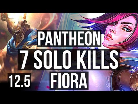 PANTHEON vs FIORA (TOP) | 2.5M mastery, 7 solo kills, 9/1/1, 900+ games | EUW Grandmaster | 12.5