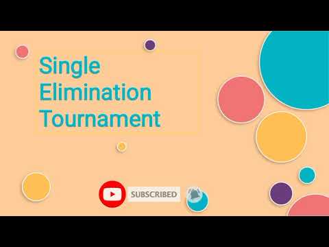 Single Elimination Tournament | Iriesh Taculod