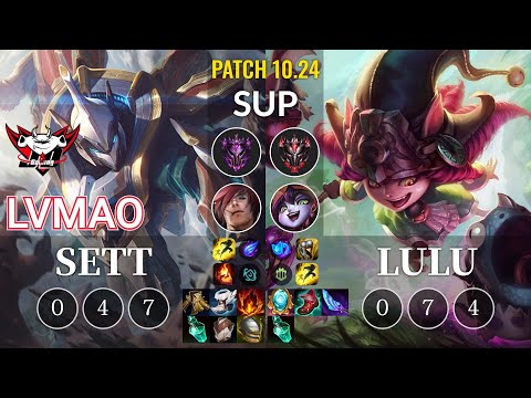 JDG LvMao Sett vs Lulu Sup - KR Patch 10.24