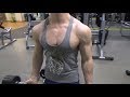 Training Biceps, Triceps and Shoulders - Natural Teen Bodybuilding - Raw Footage