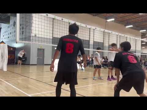 Outside kill off the block and right side swing - Michael Gutierrez c/o 28 5'11 outside hitter #11