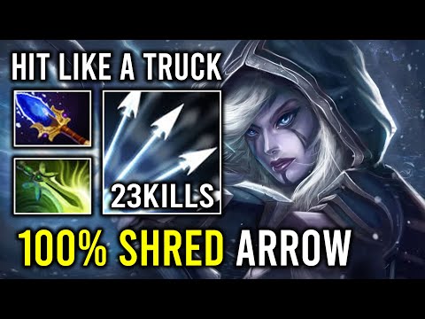 Nothing Can Handle Drow Shred Damage 100% Unlimited Frost Arrow Dota 2