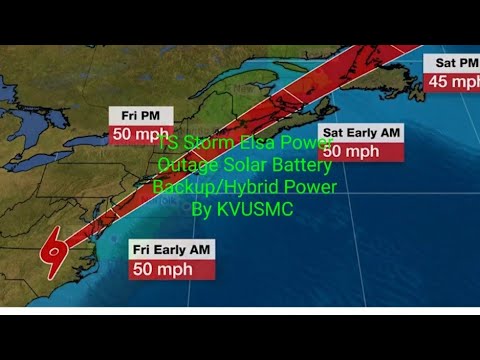 TS Storm Elsa Power Outage Solar Battery Backup/Hybrid Power By KVUSMC