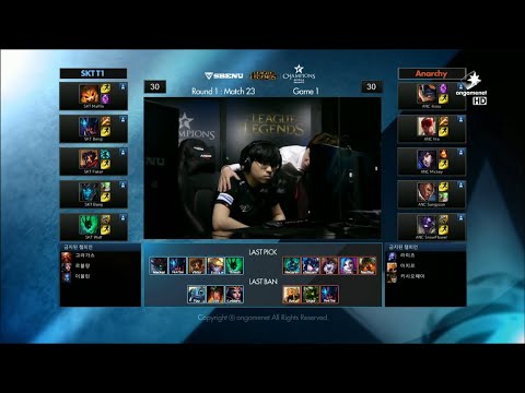 SKT vs ANC Game 1 Highlights - SK TELECOM T1 vs ANARCHY - Week 4 LCK Champions Korea Summer 2015