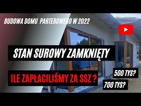 STAN SUROWY ZAMKNIĘTY/ BUDOWA DOMU PARTEROWEGO W 2022 ROKU / PROJEKT WĄSKI