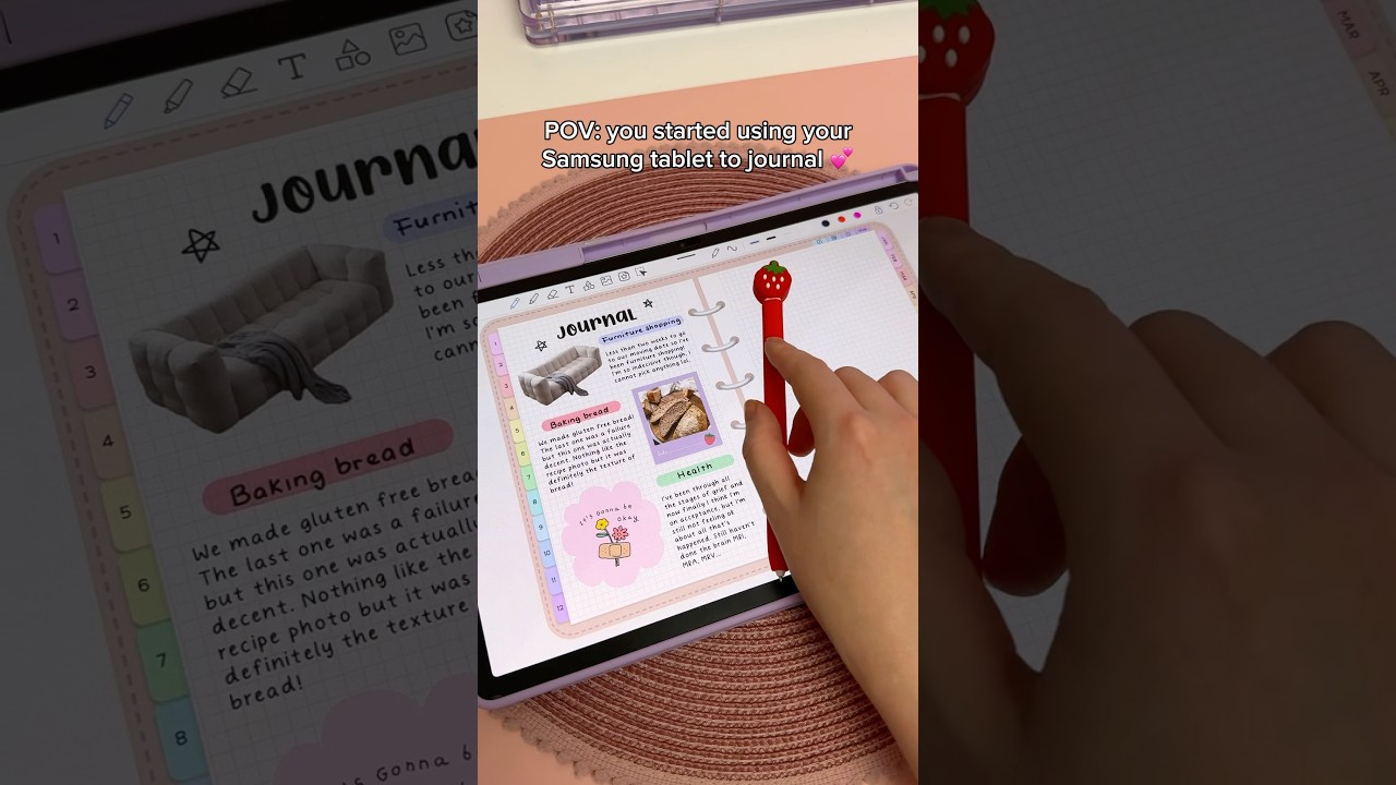 digital journal with me 💕 Samsung tablet | penly app | galaxy tab S9 | digital planner | study notes