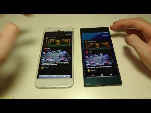 Sony Xperia XZ Android 7 Nougat vs Pixel XL