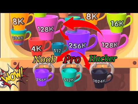 2048 Balls 3D | Noob vs Pro vs Hacker in 2048 Balls game video gameplay ( android, iso ) #6