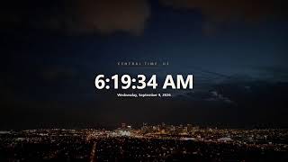 🔴 LIVE Central Time Clock | Current CST/CDT | What time is it now | Re
