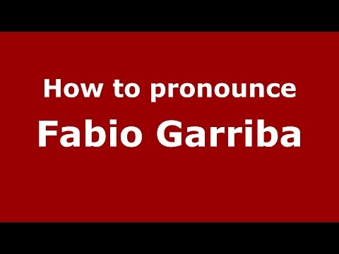 How to pronounce Fabio Garriba (Italian/Italy)  - PronounceNames.com