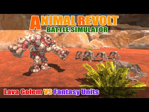 Lava Golem vs Fantasy Units - Animal Revolt Battle Simulator