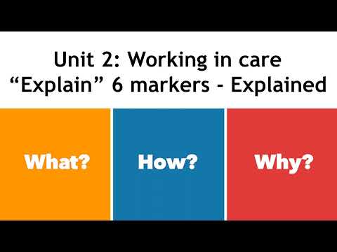 'Explain' questions EXPLAINED! Health and Social care -  Unit 2: Working in care exam