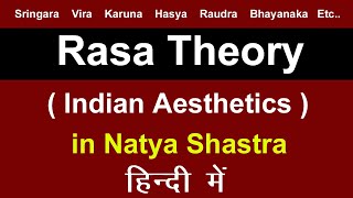 Natya Shastra : Rasa Theory ( Indian Aesthetics ) in English Literature | Bharata Muni | MEG - 05