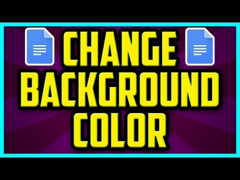 HOW TO CHANGE THE BACKGROUND COLOR IN GOOGLE DOCS...