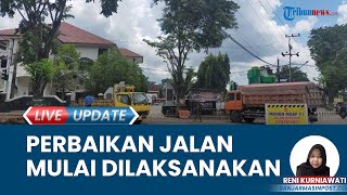 Perbaikan Jalan di Pusat Kota Paringin, Angkutan Kendaraan Roda 6 Atau Lebih Dilarang Melintas
