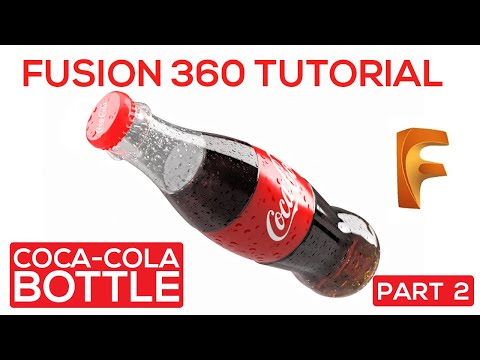 How To 3D Model & Render a Coca Cola Bottle! - Part 2! - Fusion 360 Intermediate Tutorial 2022!