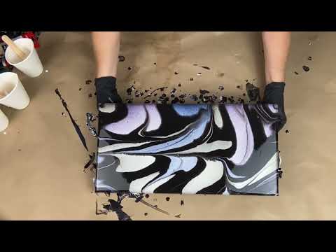 WRECKED PEARL PUDDLES, Vibrant Pearl Paints Revealed When they Dry #puddlepour #amsterdampaint