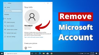 How to Remove Microsoft Account in Windows 10
