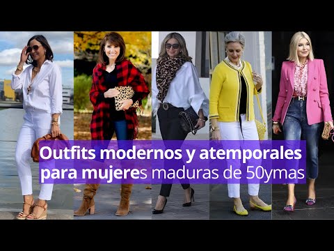 Outfits modernos y atemporales para mujeres maduras de 50ymas