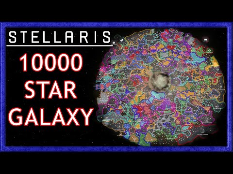 Stellaris: AI timelapse of 10000 star galaxy