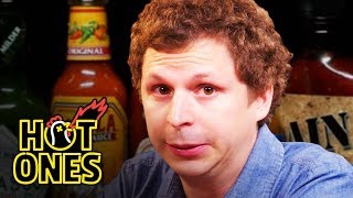 Hot Ones - Michael Cera Experiences Mouth Pains While Eating Spicy Wings