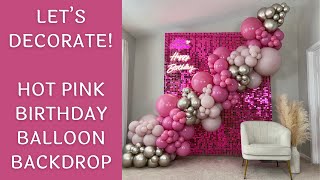 Try This Hot Pink Balloon Backdrop Idea!
