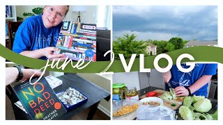 JUNE 2 VLOG | killing a spider, finishing my book, quesadilla burgers, a thunderstorm + puzzling
