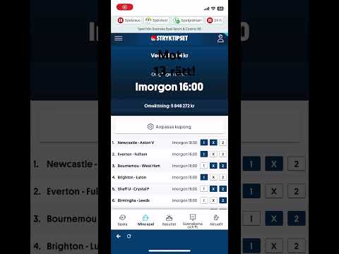 Stryktipset vecka 32 12/8 2023 #tips