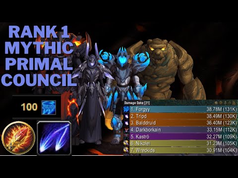 Arcane Rank 1 Primal Council Mythic - 132k DPS (No Tier, No Externals, 12k ahead of rank 2)
