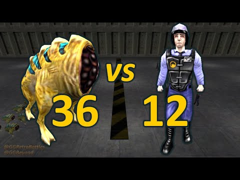 36 Houndeyes vs 12 Security Guards - Half-Life Retro Battles