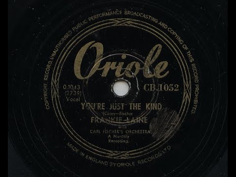 Frankie Laine 'You're Just The Kind' 1949 78rpm