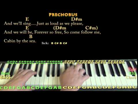 Cabin By the Sea (Dirty Heads) Piano Cover Lesson in B with Chords/Lyrics